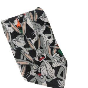 Vtg 1993 Looney Tunes Mania Bugs Bunny Rabbit Expressions Faces Necktie
